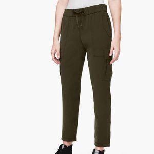 Lululemon Ready Set Cargo Pants Joggers Olive Green Sz 12